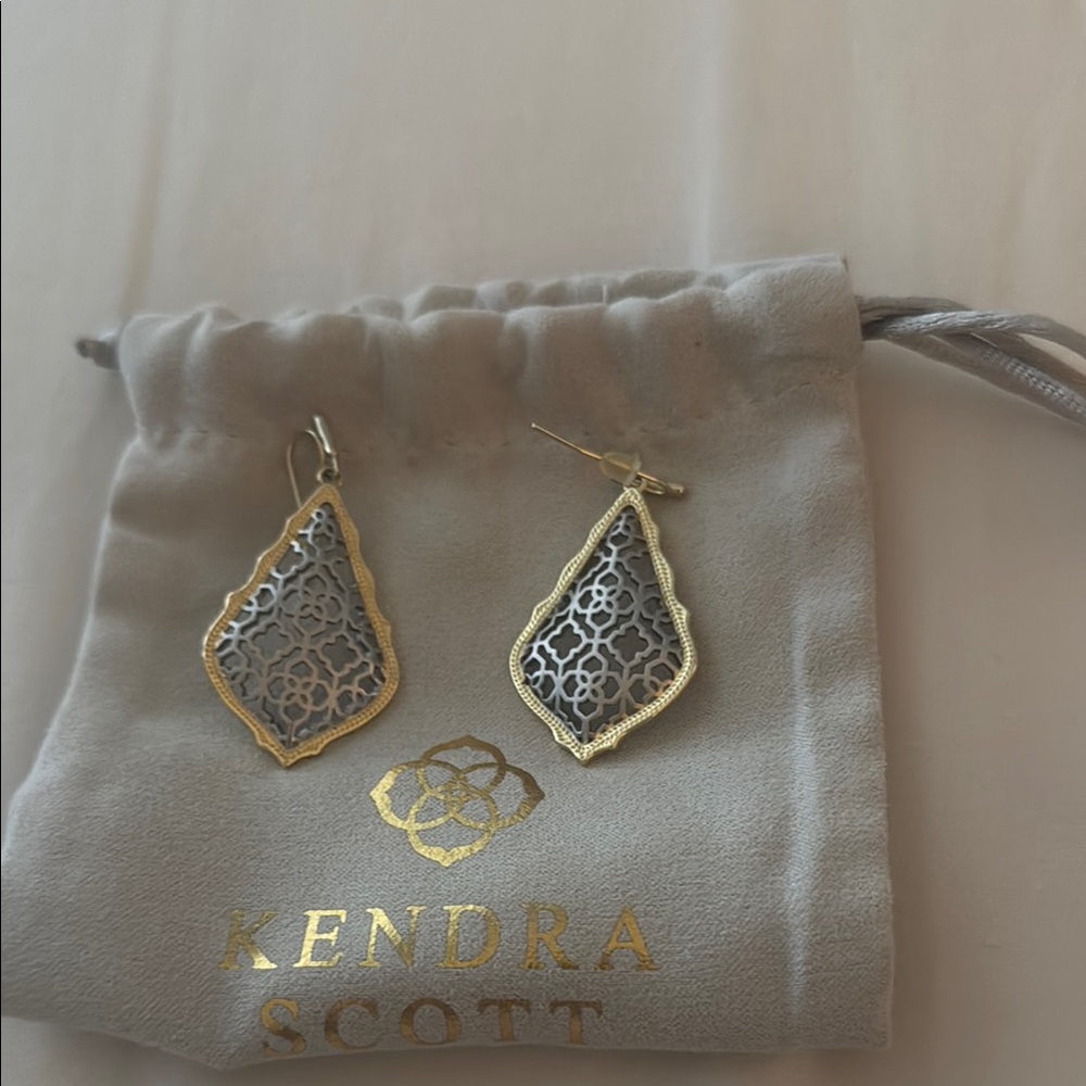 Kendra Scott Gold and Silver Geometric Earrings